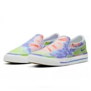 Nike Women’s Court Legacy Tie Dye Multi-Color Slip-On Sneaker